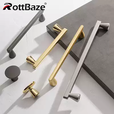 Light luxury simple cabinet door handle modern single hole drawer cabinet small handle overall cabinet wardrobe door handle bright gold