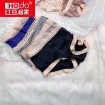 Red Bean Home 3 Light Lavish 0 Body Sensation Ice Silk Unmarked Briefs Female Pure Cotton Stall Collision Color Bubble Lace Breathable