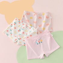 Red Bean Home Girls Underwear Pure Cotton Flat Corner Toddler Child Clothing Four-corner Baby Little Baby Four-corner Shorts