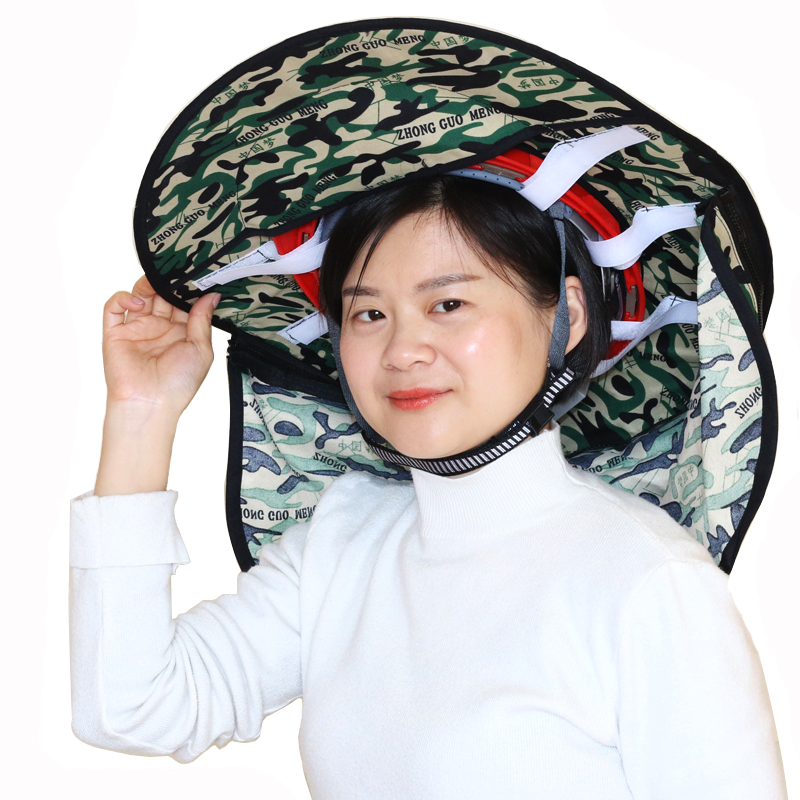 Solid ring breathable summer safety helmet sunshade construction sunscreen hat sun visor large edge hat labor protection rainproof board