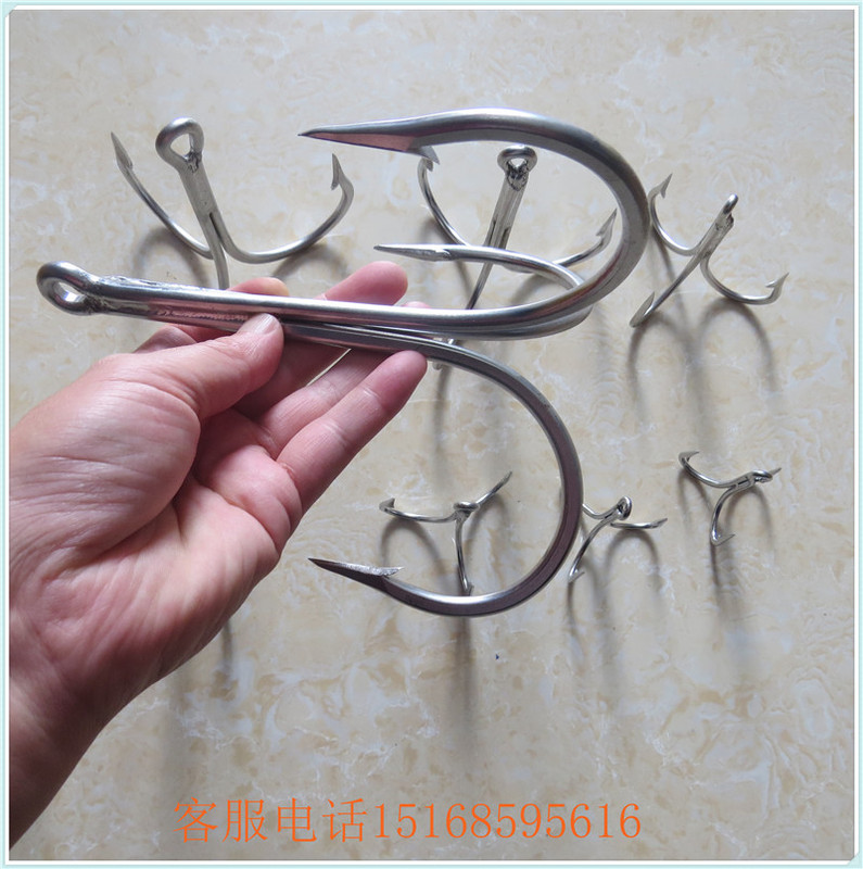 7731 Large Stainless Steel Sea Fishing Treble Hook