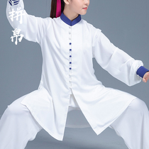  Patchwork silk handmade tai chi clothes men and women with the same middle-aged and elderly team performance suit Chen Jiagou tai chi zen clothes