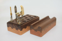 Black walnut ironing machine handle holder hot head frame (wooden horn Craft)