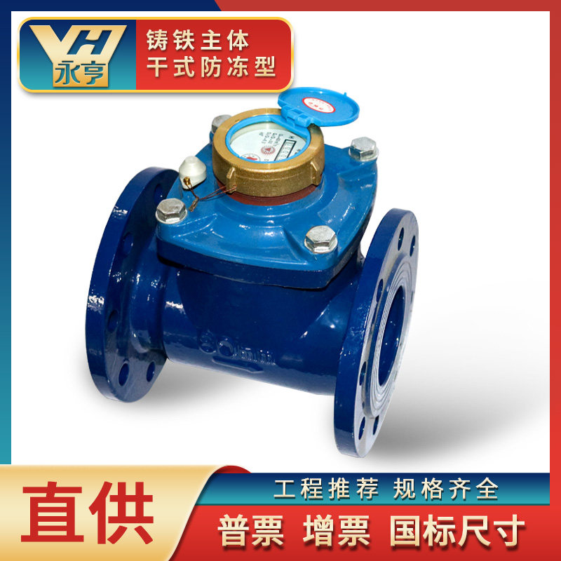 Yongheng large caliber flange water meter 2 inch 3 inch DN50 antifreeze dry wipe removable screw type tap water engineering measurement