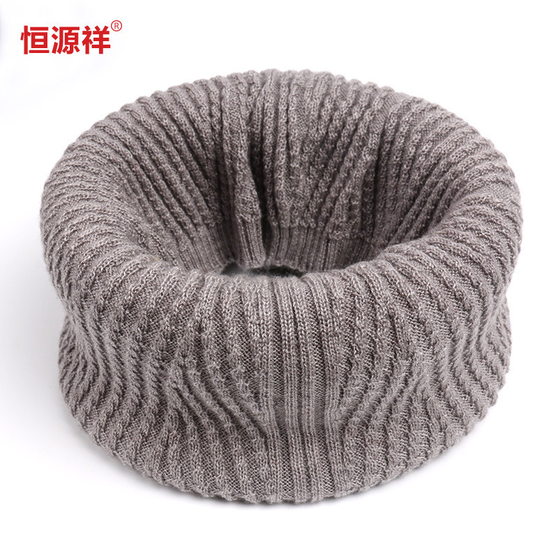 Hengyuan Xiang Knitwear Korean version of male and female universal wool surrounding neck female winter couples neck sleeves winter sets head scarves