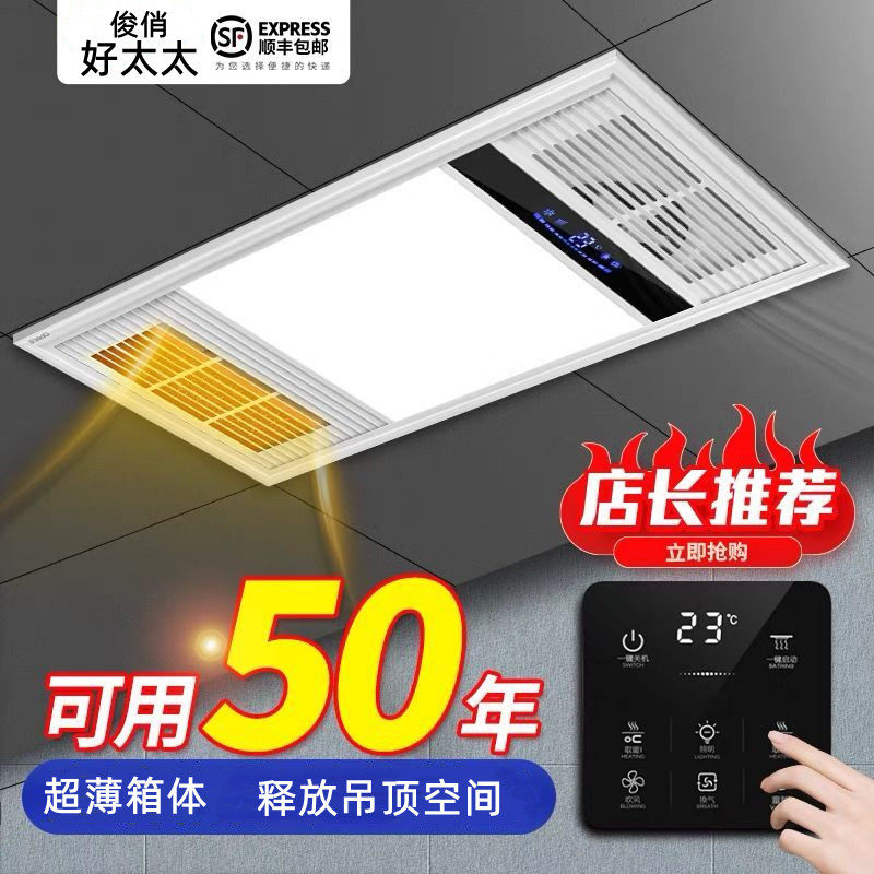 Integrated Ceiling 30x60 Ultra Slim Toilet Warm Air Blower Bath 4cm6cm Embedded make-up room Five-in-one warm blower