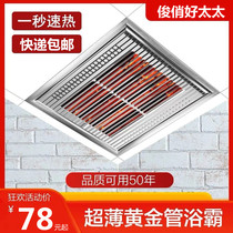 Bath bullies 30X30 gold pipe integrated ceiling heating light toilet ultra-thin flush carbon fiber 30X60 lamp warm