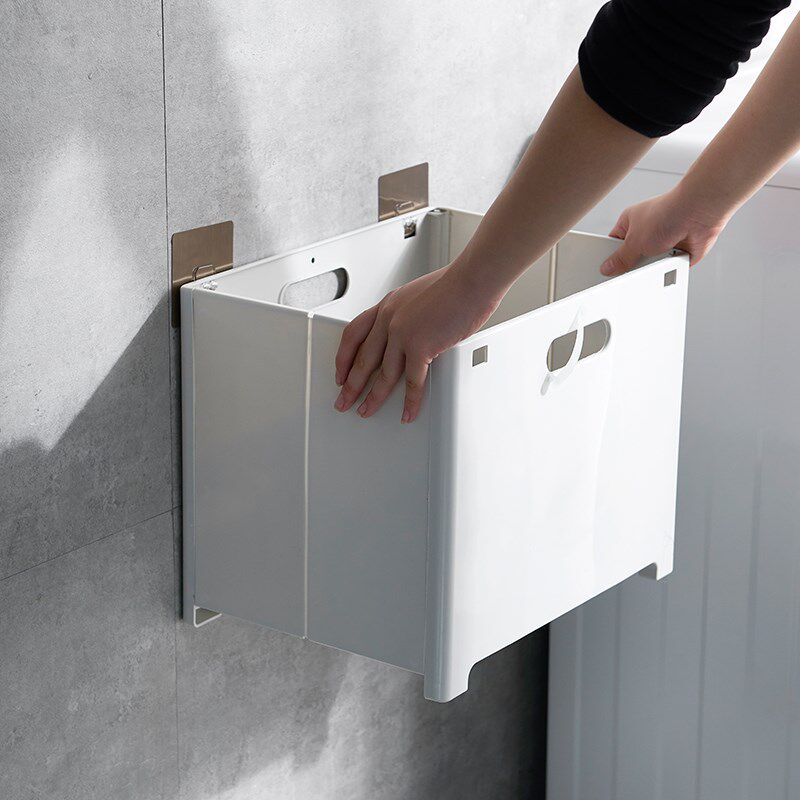 Bathroom with clothes hanger Put clothes Folding Dirty Laundry Basket Free of punching clothes Clothing Toy Containing basket Bathroom Plastic