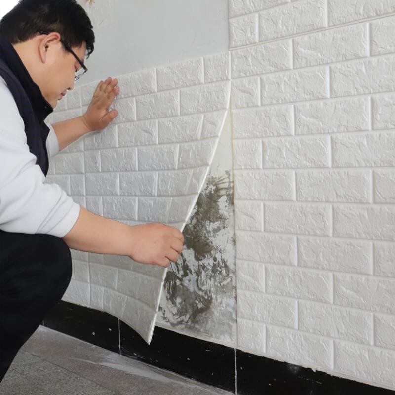 Wall Convenience Sticker message board Small white brick Wall patch wallpaper Patch Cement Wall Direct Sticker Waterproof Damp-proof Moldable Background Sticker