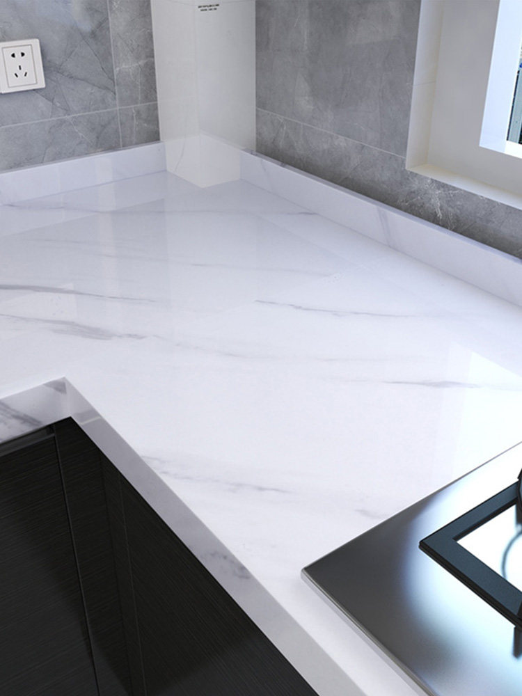 Kitchen grease-proof paper Cabinet stove with thickened marble countertops table stickers self-adhesive waterproof and high temperature resistant wallpaper
