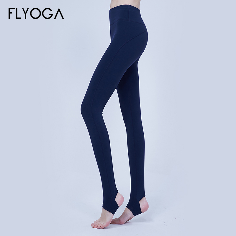 FLYOGA yoga pants women's quick-drying thin section thin fitness pants sports stepping pants F7385 feather pants