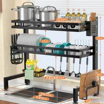 3-Tier Over-Sink Dish Drying Rack Adjustable Above Drainer