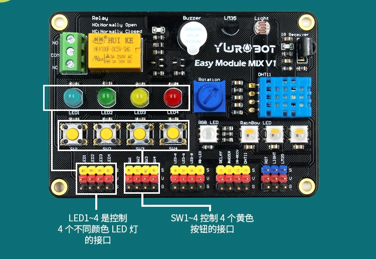 【YwRobot】Easy Module cho bo mạch mở rộng đa chức năng Arduino uno