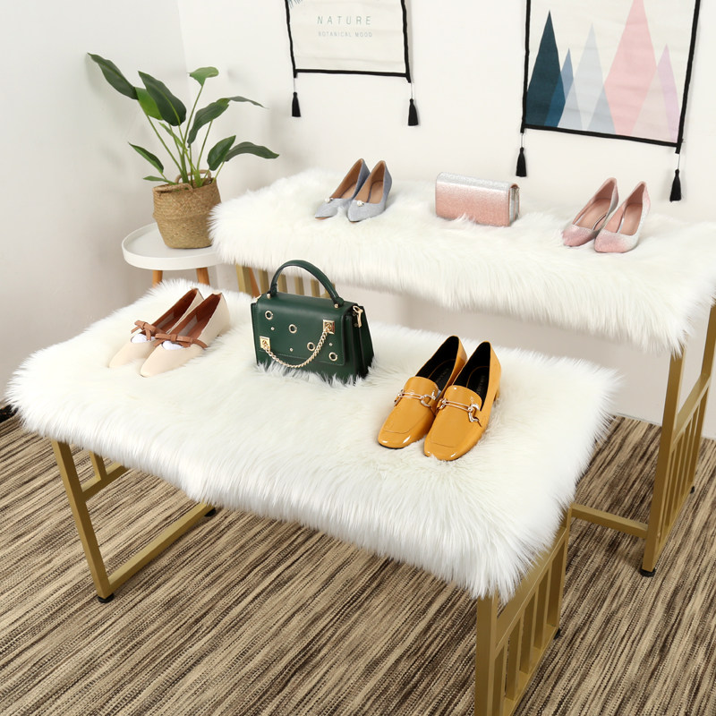 Plush window booth Carpet Lying shelf Counter mat Clothing store decoration Non-wool mat Photo shooting floor mat