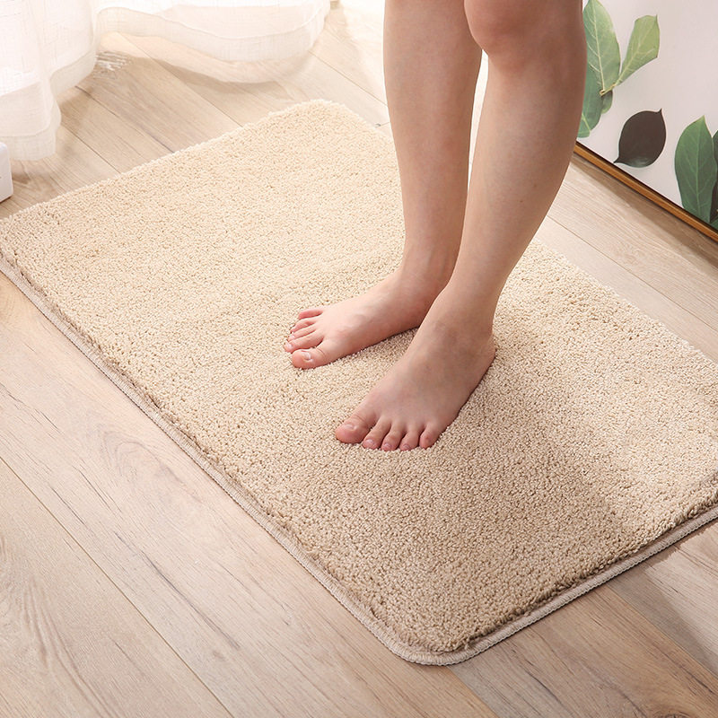 Home entrance door mat bathroom absorbent toilet door mat non-slip cake velvet bathroom kitchen foot mat