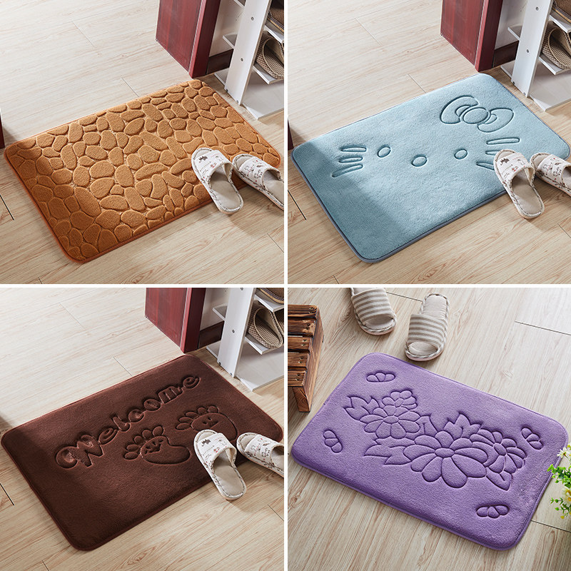 Bathroom doormat Footbed Kitchen Small Mat Water Absorbent Non-slip Washable to door floor mat Bathroom Makeup Room Door Mat