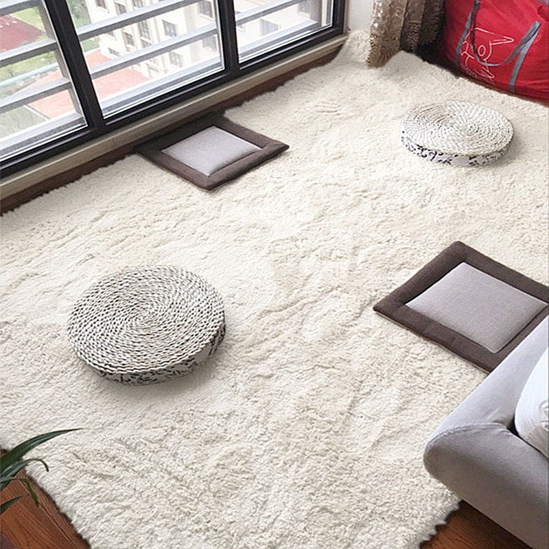 Nordic wind wool carpet bedroom full of cute thickness wash room room tea table mat white bed carpet