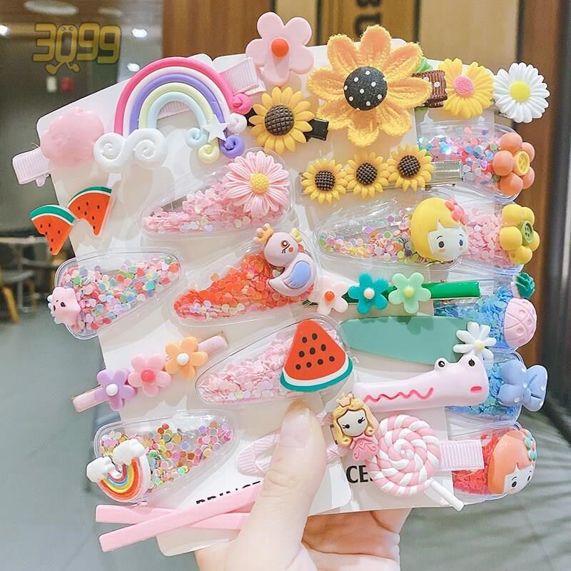 Girl Hairpin Netting Red 2020 New Children's Head Adorned Children's Hair Adorned Girl Child 2021 Summer Baby