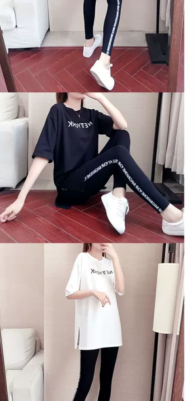 Quần legging thời trang màu đen kỳ diệu Quần nữ có phần mỏng mùa xuân và mùa hè 2020 cotton mới mỏng và đa năng - Quần tây thường