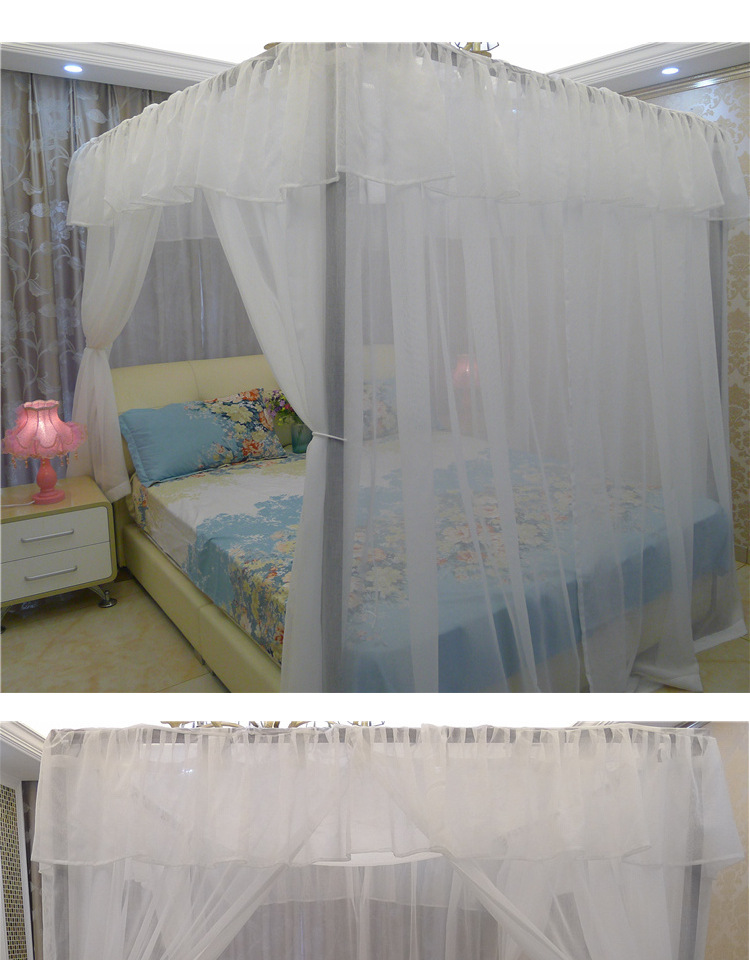 Mỹ bốn cột giường giường tán lớp vỏ manti Trung Quốc Đông Nam Á lưới sợi công chúa phong cách màn đám cưới khách sạn giường trọ manti - Bed Skirts & Valances rèm giường tầng ktx