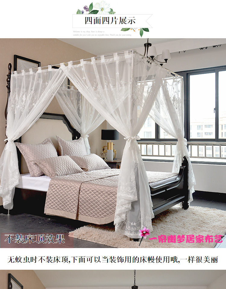 Đông Nam Á và phong cách Trung Quốc bốn cột màn ngủ giường vỏ gỗ Địa Trung Hải tán cổ điển Mỹ Mantle rèm vải gia đình - Bed Skirts & Valances rèm ngăn giường