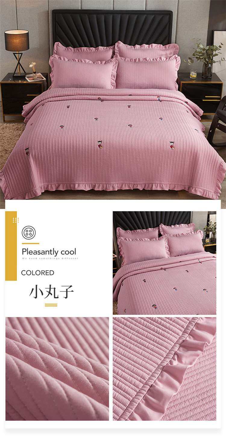 Bed cover onepiece sanding doublesided cotton quilted sheet