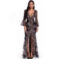 ~Women's sexy V-neck Sequin dress dress dress dress ne