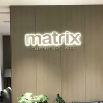 Billboard signboard door head stainless steel acrylic stereo back luminous character mini clothing store company logo design