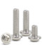 PWM round head with pad screw cross belt machine screw disc head with pad screw 2.5M3M3.5M4 nickel black