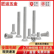 304 stainless steel cross round head screw Machine tooth screw Micro screw PM1M1 2M1 4M1 6M1 7M2