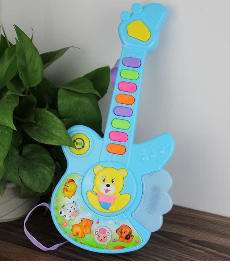 Nhạc trẻ em đồ chơi guitar có thể chơi hoạt hình nhạc cụ mô phỏng bàn phím đa chức năng nam 0-1-3 tuổi đàn piano cho bé gái