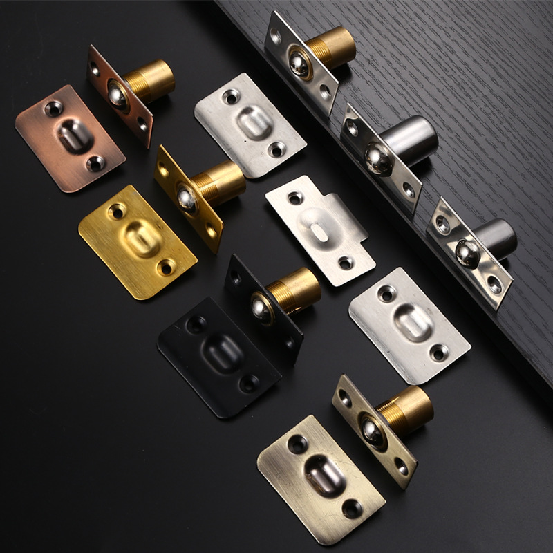 Door touch pearl KTV bag compartment door copper door top switch buckle positioning invisible spring stainless steel adjustable ball lock