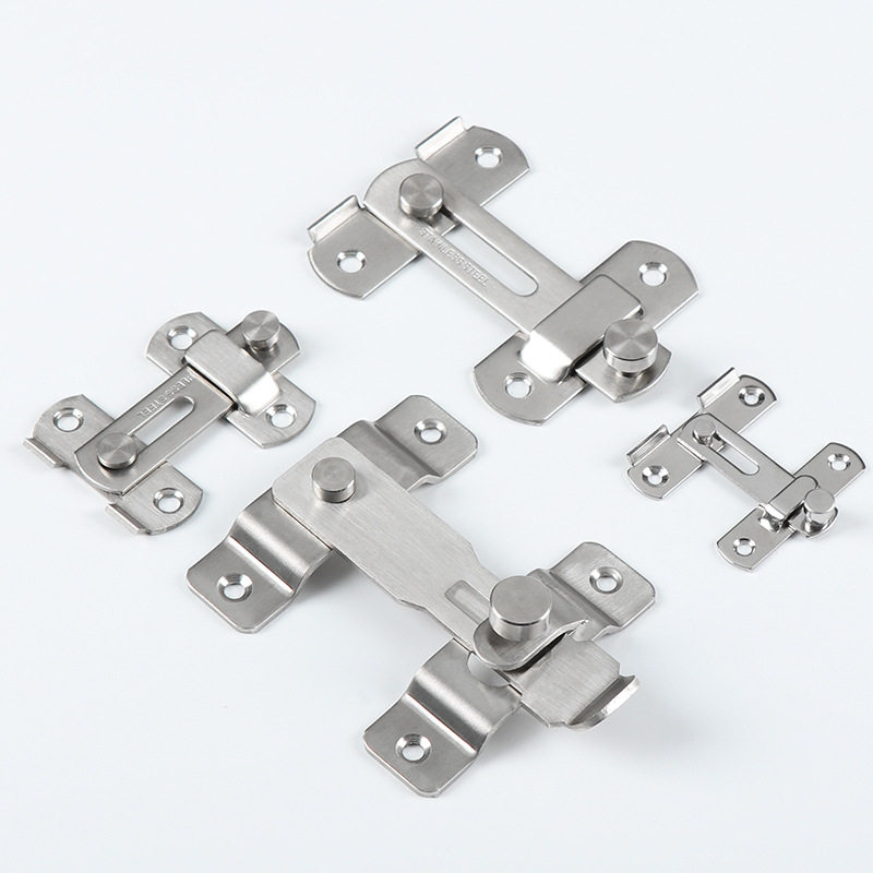 Stainless steel door buckle latch door latch door bolt safety bolt sliding door buckle pet cage door industrial lock