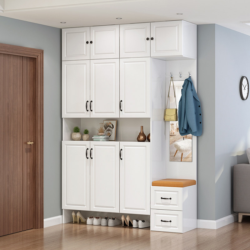 Shoes cabinet doorway large capacity integrated by wall door hall Entrance Containing Cabinet Hood hood Hood Hood support Customized