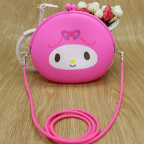 Korean version of Melotti Silicone Coins Bag Silicone Slanted Satchel Silicone Cell Phone Bag Silicone Gel Zero Money Bag Cute Backpack