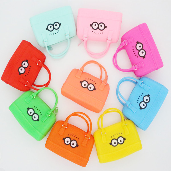 Candy color environmental protection handbag waterproof wear-resistant zipper change key mini handbag
