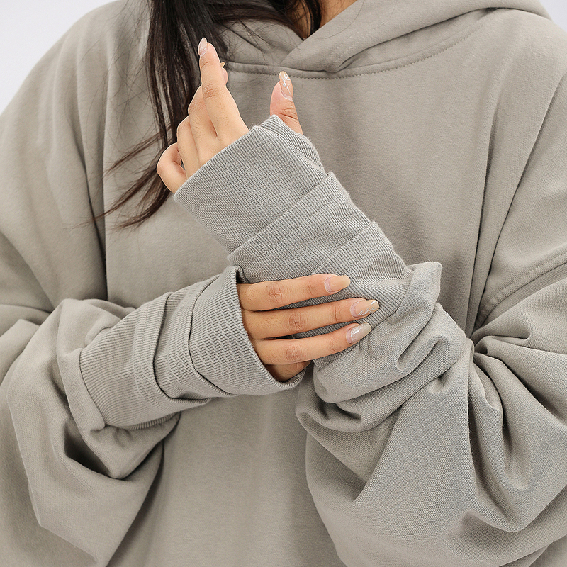 Trendy Urban European and American Style Fake Three-Piece Ninja Sleeve Fingerless Hoodie Heavyweight 450g Loose Top Trendy Urban European and American Style Fake Three-Piece Ninja Sleeve Fingerless Hoodie Heavyweight 450g Loose Top