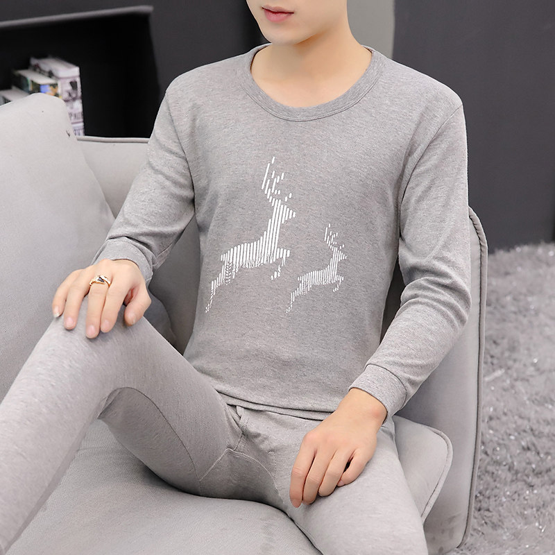 Full Cotton Spring Autumn Season Thin style Autumn Clothes Sanitary Pants Teenagers High Middle School Raw Pure Cotton Long Sleeve Men's LDC Hot Clothes Pants