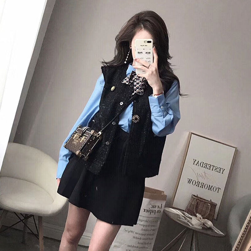 2019 Autumn Fashion New Korean version Fashion suit dress female name Yuanyo Autumn Small Balsamic Wind Early Autumn Temperament Two Sets