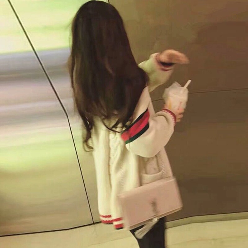 Early autumn women's coat light cooked Joker cardigan waitmore sweater women's 2019 new autumn and winter loose wear