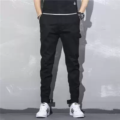 Chao brand 2021 summer overalls men's casual straight pants trend Joker closed feet loose pipe pants