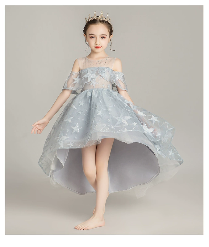 Cô bé sinh nhật nước ngoài sợi phồng trẻ em chủ nhà catwalk dạ hội trang phục cô gái công chúa váy mùa hè - Váy trẻ em