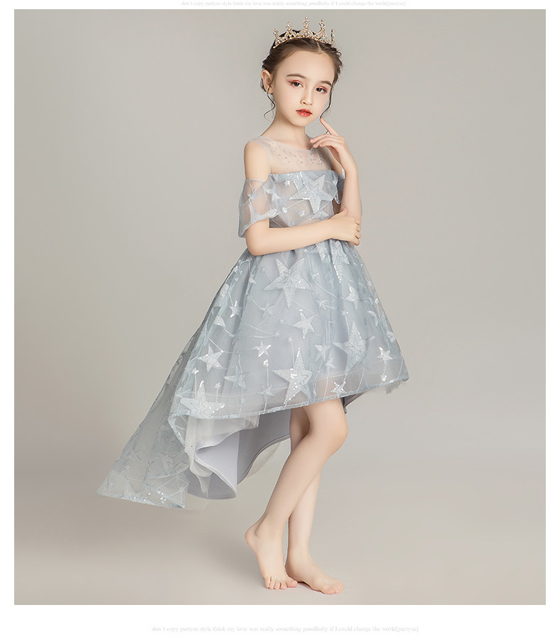 Cô bé sinh nhật nước ngoài sợi phồng trẻ em chủ nhà catwalk dạ hội trang phục cô gái công chúa váy mùa hè - Váy trẻ em váy đi tiệc trẻ em đẹp