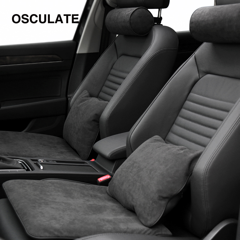 Car pillow neck pillow car upturned fur seat cushion memory cotton leaning back cushion neck pillow waist pillow waist resting on the back of the car