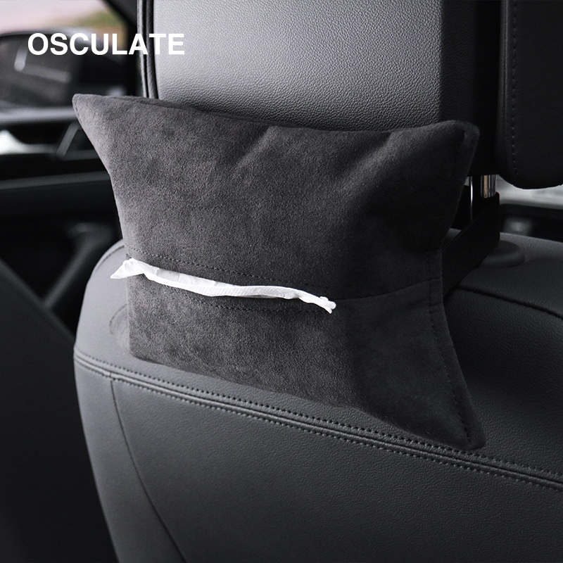 Creative on-board paper towels box towels upturned fur car upscale minimalist seat back contained suction paper box hanging-Taobao