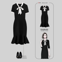 Spring new professional dress formal occasion host hip fishtail skirt front desk sales department overalls female