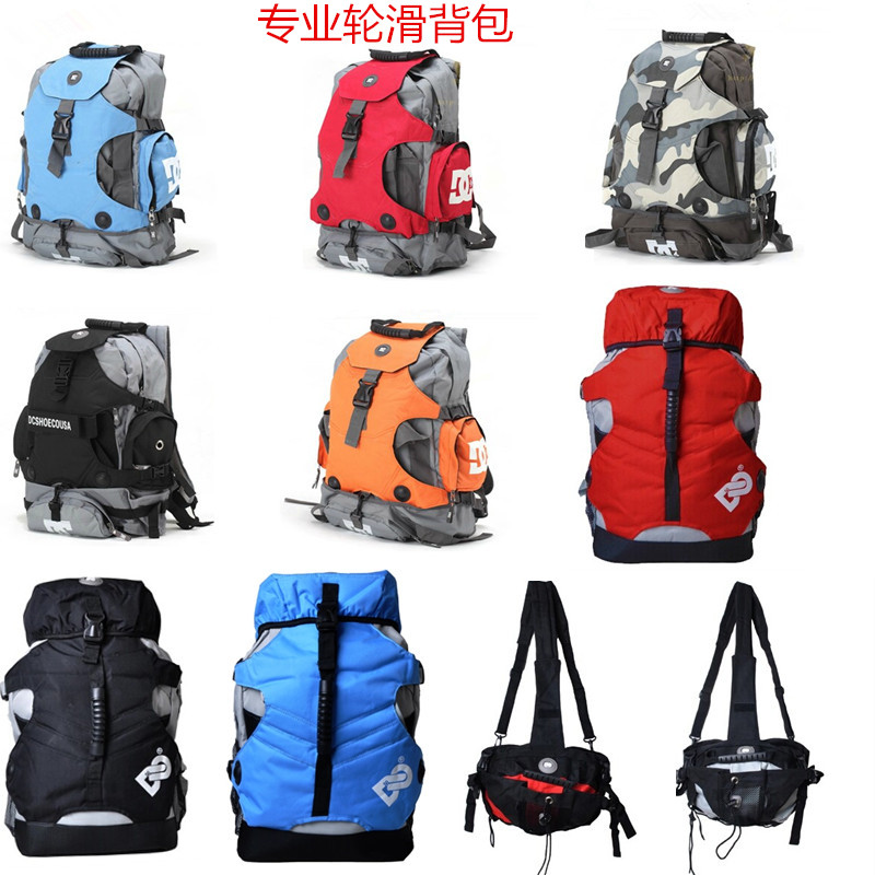 Wheel Slip Pack Dc Middle Bag Large Bag Double Shoulder Bag Roller Skating Shoes Adults Men And Women Straight Rows Skate Skate Outdoor-Bag Professional