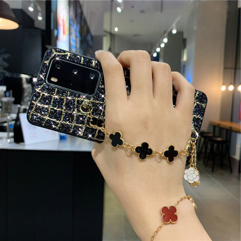 The new luxury mobile phone case is suitable for Huawei mate30mate40pro female creative p40pro silicone p30 rhinestone mate40 all-inclusive protective case por