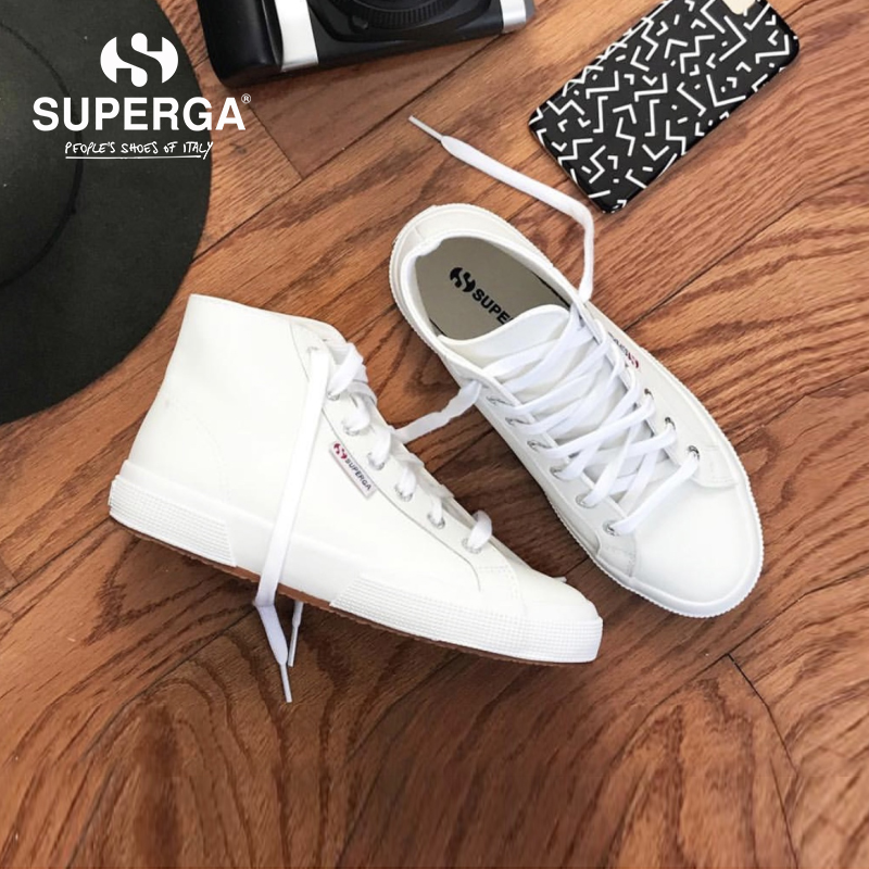 Superga高筒帆布鞋女21秋季新款板鞋白色小白鞋百搭 Superga高筒帆布鞋女21秋季新款板鞋白色小白鞋百搭
