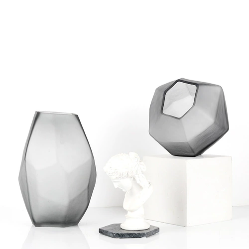 Nordic Modern Light Luxury, простая геометрическая креативная цветочная композиция, прозрачное стекло из матового стекла